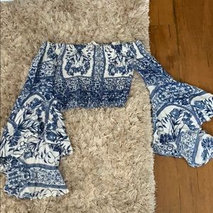 LF SMOCKED LONG SLEEVE TOP